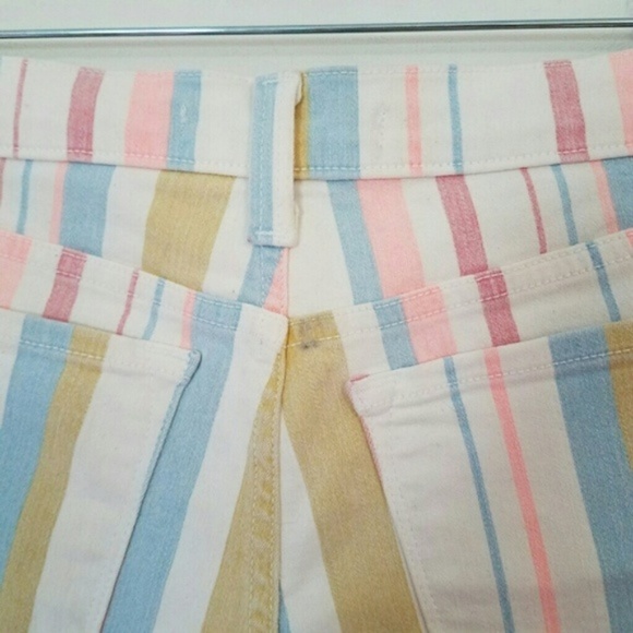 J Brand Candy Stripe Cutoff Denim Shorts 24 - Picture 8 of 8